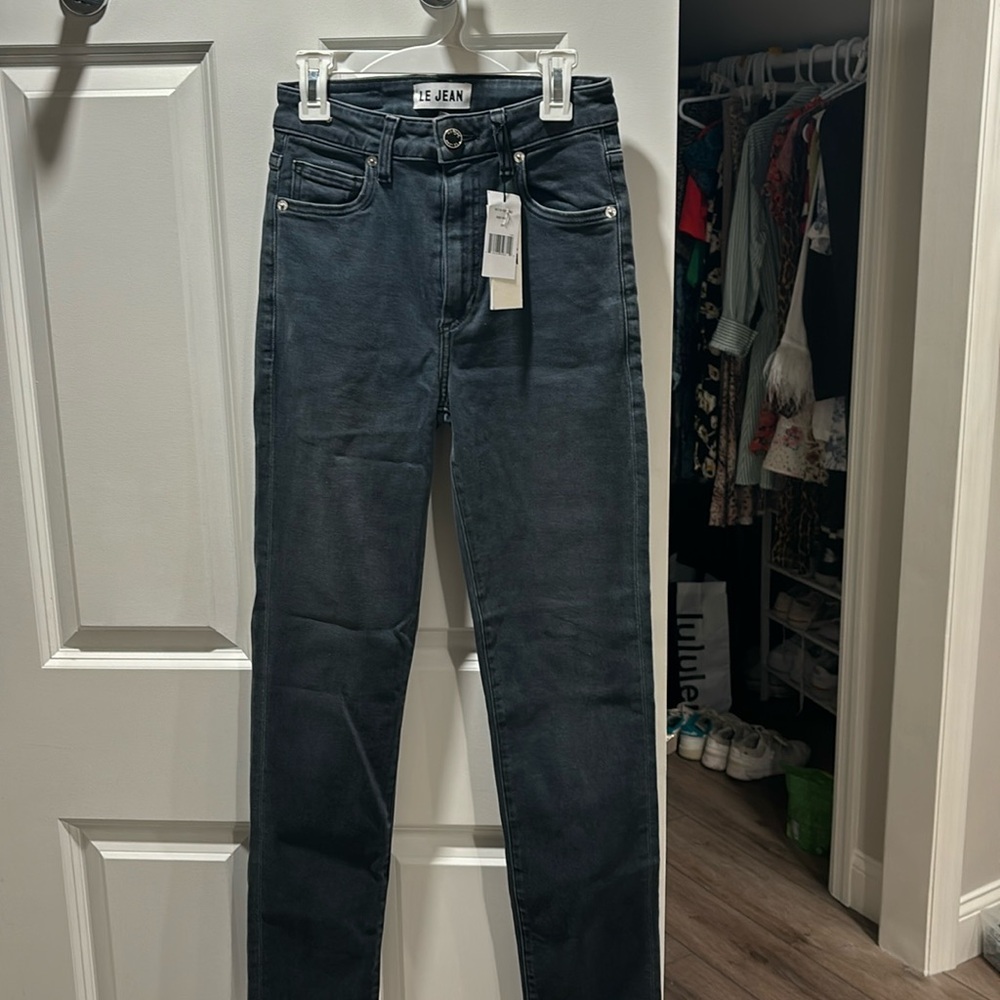LE JEAN Lara high rise slim stovepipe jeans
